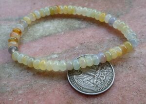 Certified 2 Color Natural A JADE Jadeite Beads Circle Bangle Bracelet 手链